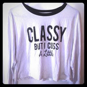 Long sleeve crop top